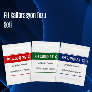 pH Kalibrasyon Tozu Seti – pH 4.00 / 6.86 / 9.18 – 3'lü Tampon Çözelti Seti – 250 ml