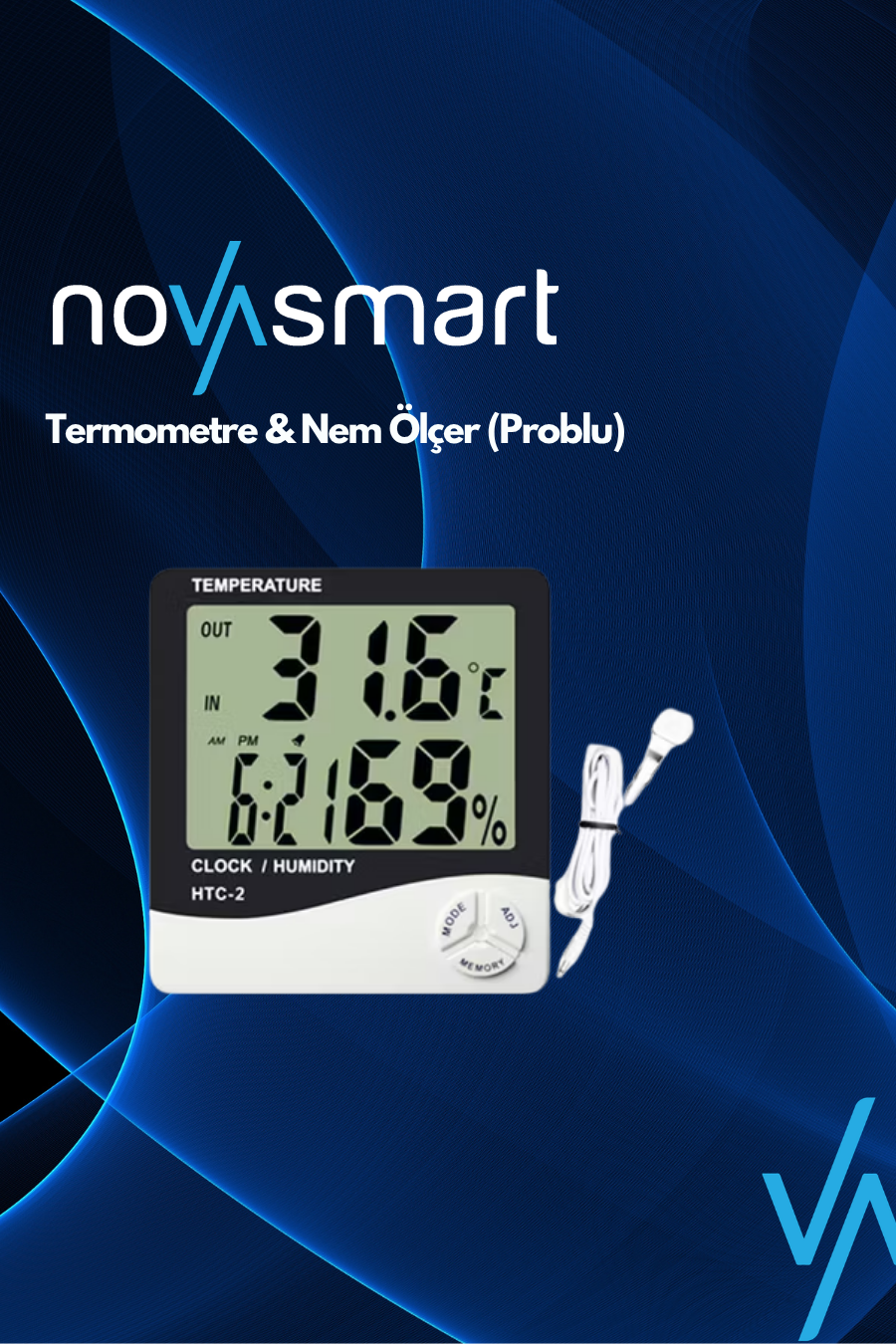 HTc2- termometre,sicaklik,nem, saat