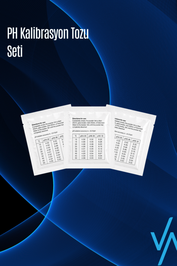 pH Kalibrasyon Tozu Seti – pH 4.00 / 6.86 / 9.18 – 3'lü Tampon Çözelti Seti – 250 ml - (10 lu set) - Görsel 2