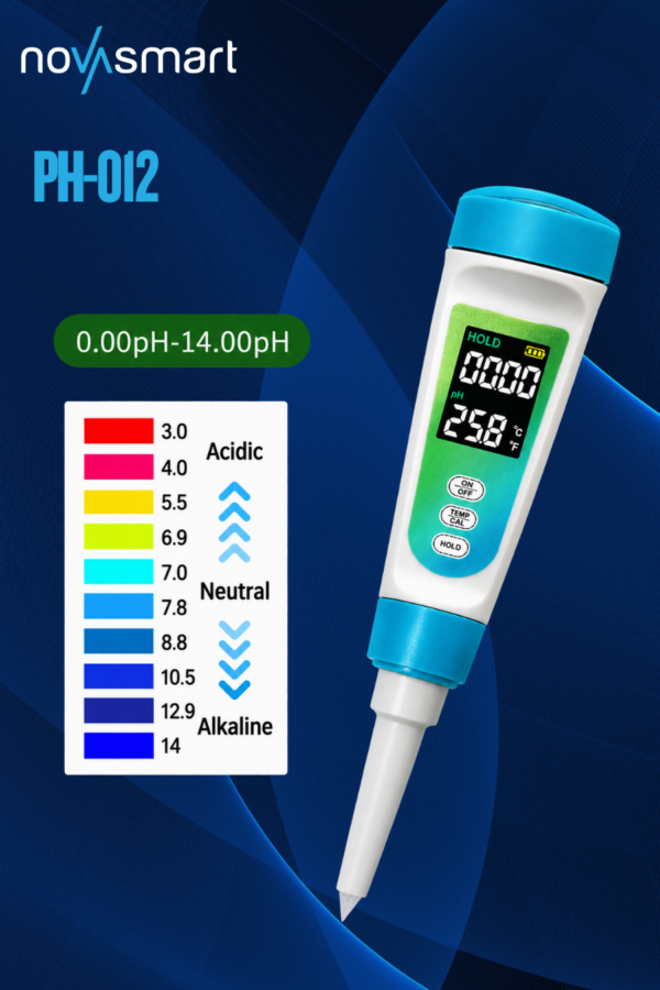 Novasmart PH-012 Yarı Katı ve Sıvı Numuneler Için Dijital Ph Metre - Görsel 3
