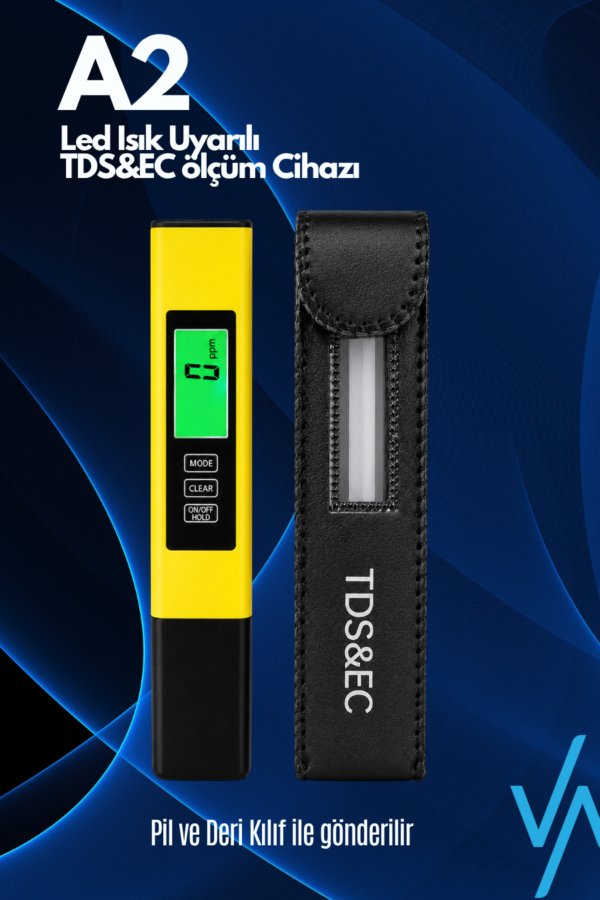 Novasmart - NV-A2 Tds & Ec Ölçer – Kırmızı/yeşil LED Uyarılı Dijital Su Kalitesi Ölçüm Cihazı - Görsel 3