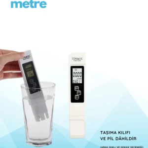Novasmart TDS & EC Su Ölçer | Tds metre - Dijital Su Kalite Test Cihazı | Hidroponik, Akvaryum ve İçme Suyu Ölçüm