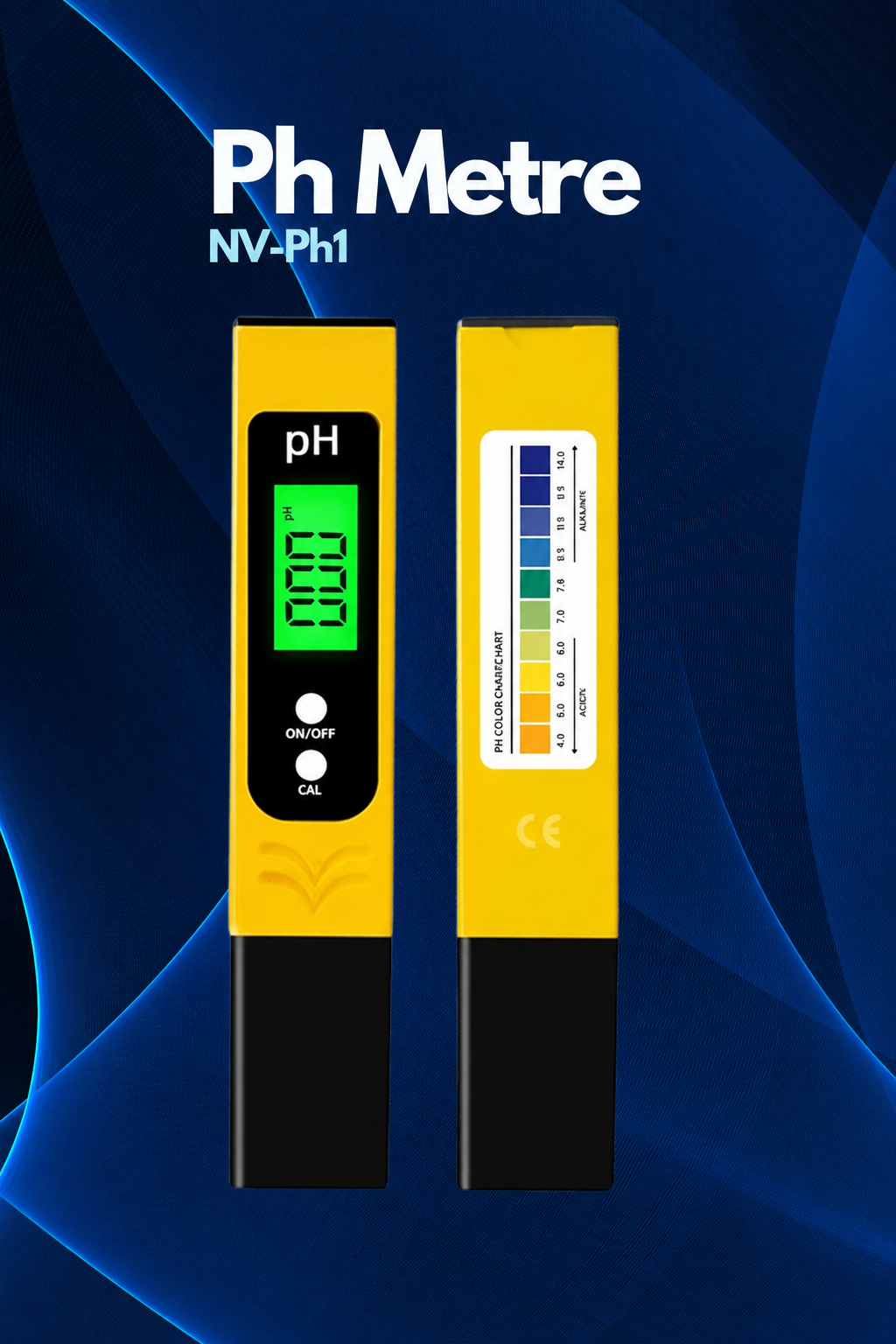 NOVASMART Dijital Ph Metre 0-14 Ph Yüksek Hassasiyetli Su Test Cihazı, Akvaryum,havuz ve Su Arıtma Için (LEDli)
