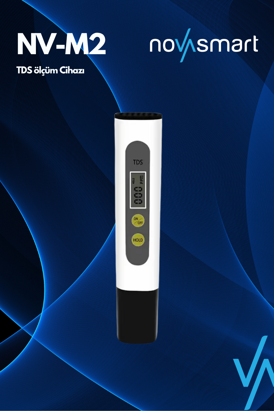 Novasmart NV-TDSM2 Dijital TDS Metre – Su Kalitesi Ölçüm Cihazı 0–990 ppm