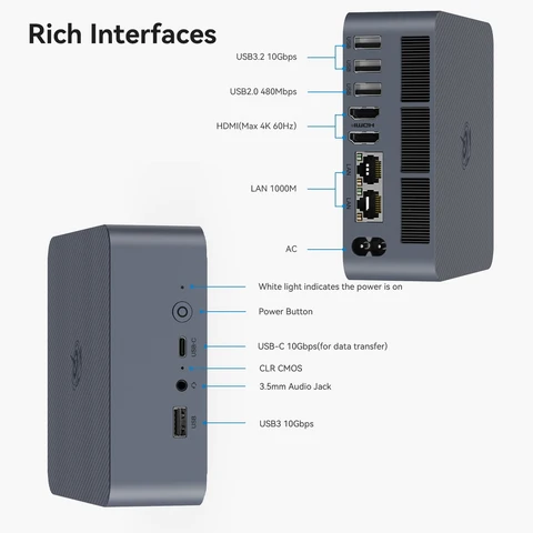 Beelink EQi13 Intel® Core™ 13420H Mini PC - Görsel 3